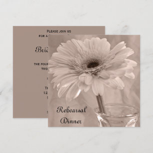 Convite Janto de Ensaio de Casamento Daisy, Rosa-Rosa-Páli