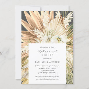 Convite Janto de Ensaio de Casamento de Boho Moderno Pampa