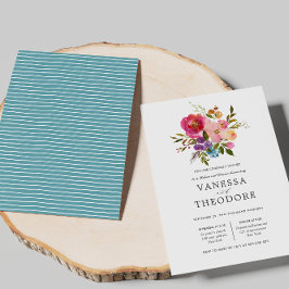 Convite Janto de Ensaio de Casamento de Buquês primavera L