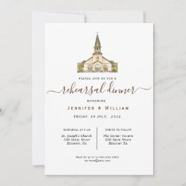 Convite Janto de Ensaio de Casamento de Capela de Aquarela