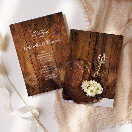 Convite Janto de Ensaio de Casamento de Cavalos de Boots d