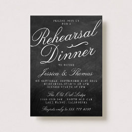 Convite Janto de Ensaio de Casamento de Chalkboard em rico