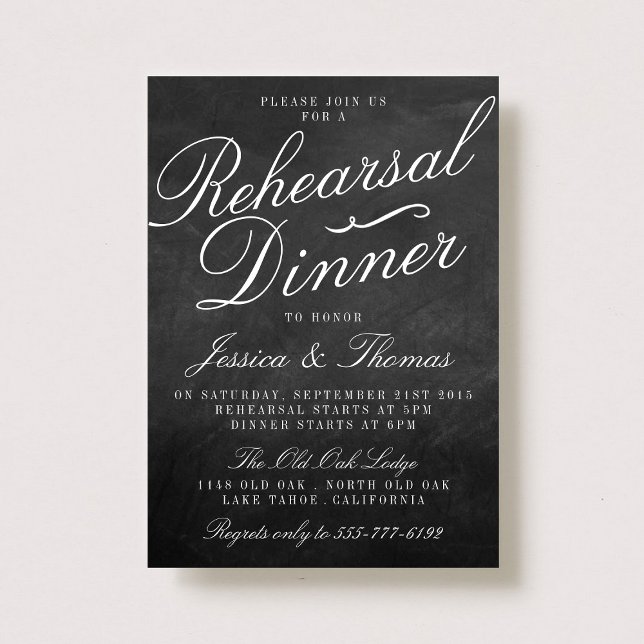 Convite Janto de Ensaio de Casamento de Chalkboard em rico (Criador carregado)
