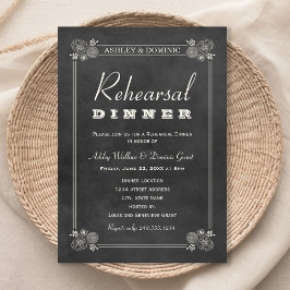 Convite Janto de Ensaio de Casamento de Chalkboard Preto V