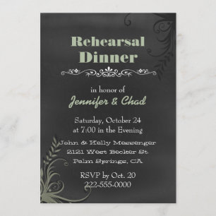 Convite Janto de Ensaio de Casamento de Chalkboard Vintage