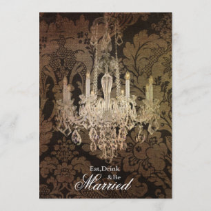 Convite Janto de ensaio de casamento de Chandelier com o D