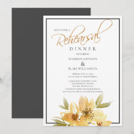 Convite Janto de Ensaio de Casamento de Cinzas e Amarelo M