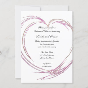 Convite Janto de Ensaio de Casamento de Coração Abstrato