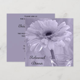 Convite Janto de ensaio de Casamento de Daisy Purple Light