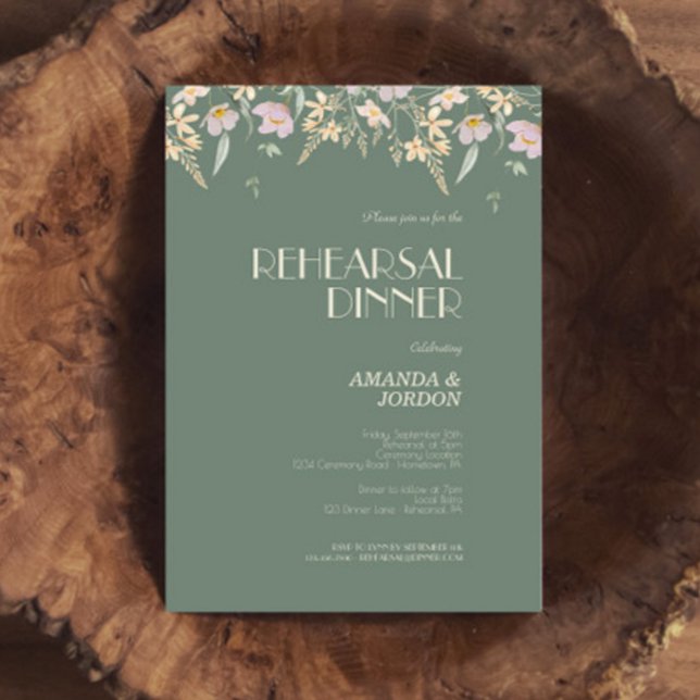 Convite Janto de Ensaio de Casamento de Deco de Selvagem (Criador carregado)