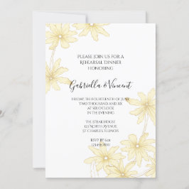 Convite Janto de Ensaio de Casamento de Disias Amarelas Pa