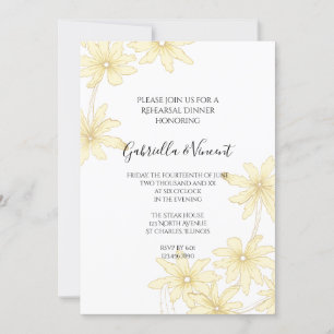 Convite Janto de Ensaio de Casamento de Dísidas Amarelas
