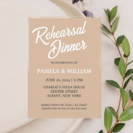 Convite Janto de Ensaio de Casamento de Estilo Simples Bei