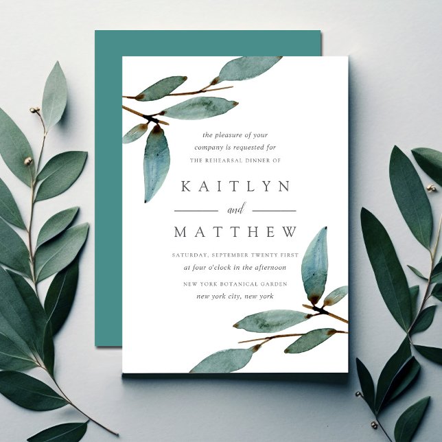 Convite Janto de Ensaio de Casamento de Felicidade Botânic (Criador carregado)