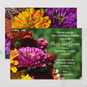 Convite Janto de Ensaio de Casamento de Flores do Jardim Z