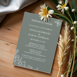 Convite Janto de Ensaio de Casamento de Flores-Prados