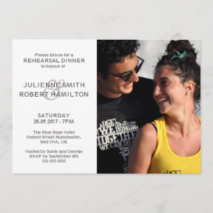 Convite Janto de Ensaio de Casamento de Fotos Elegante Mod