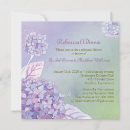 Convite Janto de Ensaio de Casamento de Hydrangea