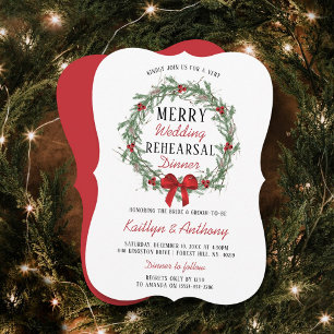 Convite Janto de Ensaio de Casamento de Natal feliz
