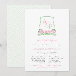 Convite Janto De Ensaio De Casamento De Peste Rosa E Verde