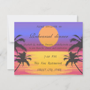 Convite Janto de Ensaio de Casamento de Praia