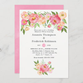 Convite Janto de Ensaio de Casamento de primavera Peony Fl