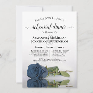 Convite Janto de Ensaio de Casamento de Rosa de Azul de A