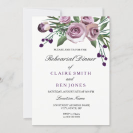 Convite Janto de Ensaio de Casamento de Rosa Roxo Romântic