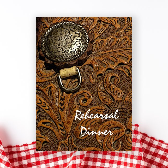 Convite Janto de Ensaio de Casamento de Saddle Ocidental B (Criador carregado)