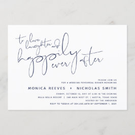 Convite Janto de Ensaio de Casamento de Script de Marinho 