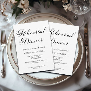 Convite Janto de Ensaio de Casamento de Script Moderno