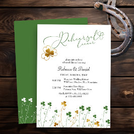 Convite Janto de Ensaio de Casamento de Shamrock Wildflowe