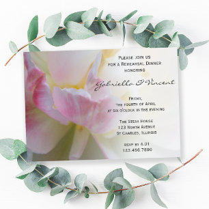 Convite Janto de Ensaio de Casamento de Tulipas Brancas Ro