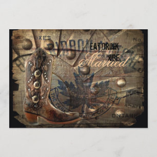 Convite Janto de ensaio de casamento do Garoto Ocidental