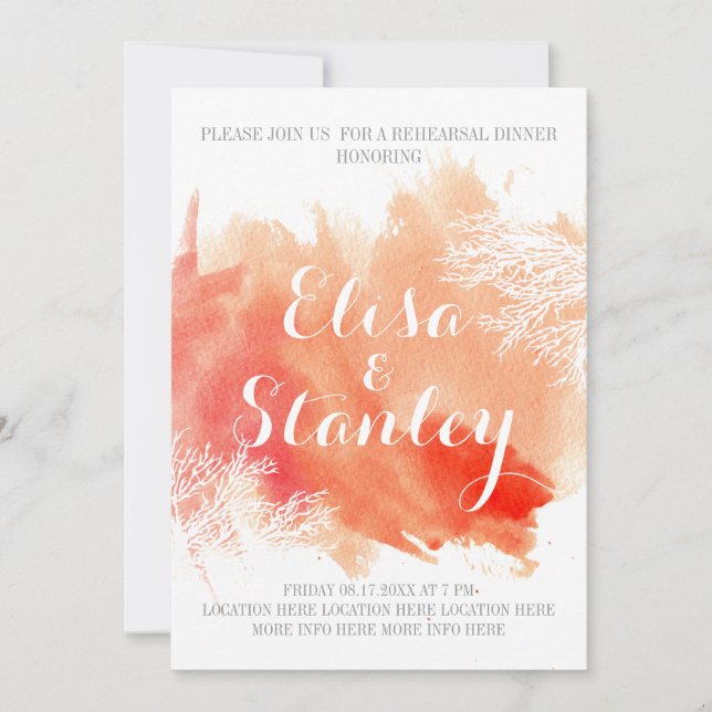 Convite Janto de ensaio de casamento do recife de coral aq (Frente)