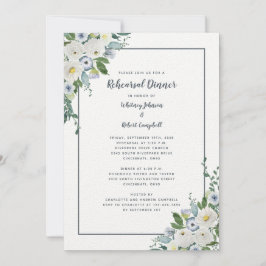 Convite Janto De Ensaio De Casamento Elegant Floral Chic C