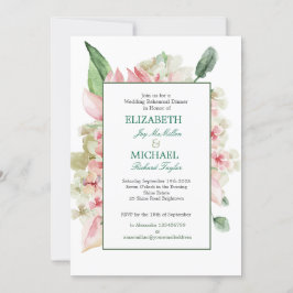 Convite Janto De Ensaio De Casamento Elegante Chic Floral