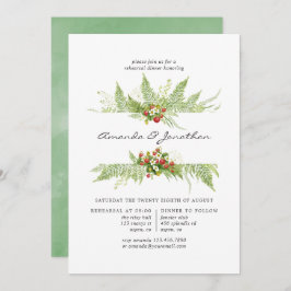 Convite Janto de ensaio de Casamento em Aquarela Verde