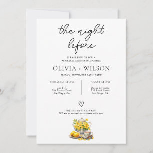 Convite Janto de Ensaio de Casamento Floral Amarelo Elegan