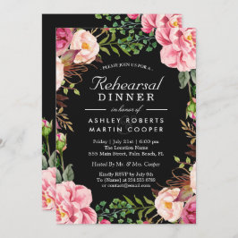 Convite Janto de Ensaio de Casamento Floral Cor-de-Rosa Mo