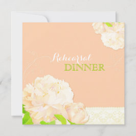 Convite Janto de Ensaio de Casamento Floral de Peach
