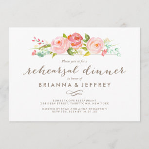 Convite Janto de Ensaio de Casamento Floral de rosa Garden