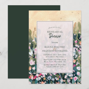 Convite Janto de Ensaio de Casamento Floral Pintado de Flo