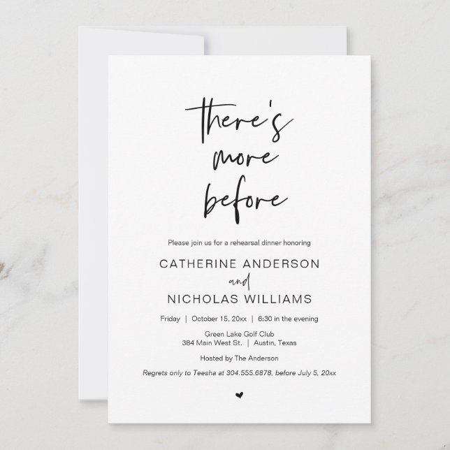 Convite Janto de ensaio de casamento, há mais antes (Frente)