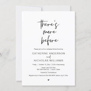 Convite Janto de ensaio de casamento, há mais antes