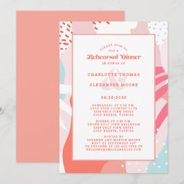 Convite Janto de ensaio de casamento moderno Artsy Diverti