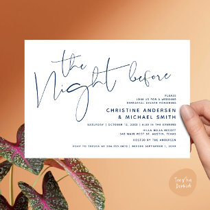 Convite Janto de ensaio de casamento moderno, na noite ant