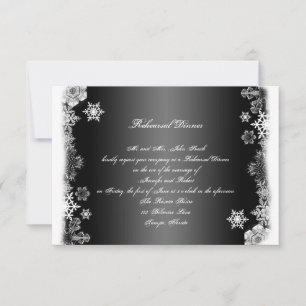 Convite Janto de Ensaio de Casamento Negro e Branco