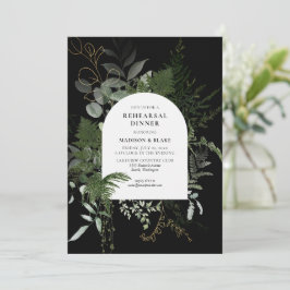 Convite Janto de ensaio de Casamento Negro Elegante Greene