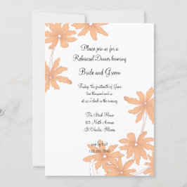 Convite Janto de Ensaio de Casamento Orange Daisies